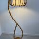 Louis Sognot vintage rattan floor lamp