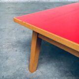 Mid-Century Red Coffee Table, Belgium, 1950s