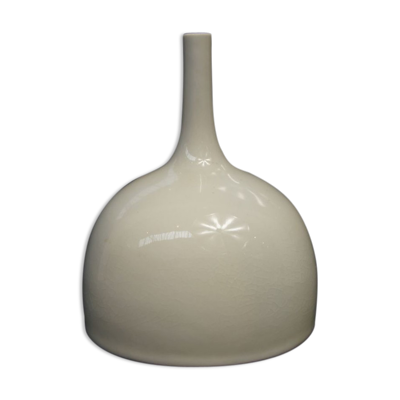 Vase en céramique blanche par Rene Devie France 1972