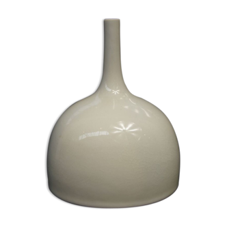 Vase en céramique blanche par Rene Devie France 1972