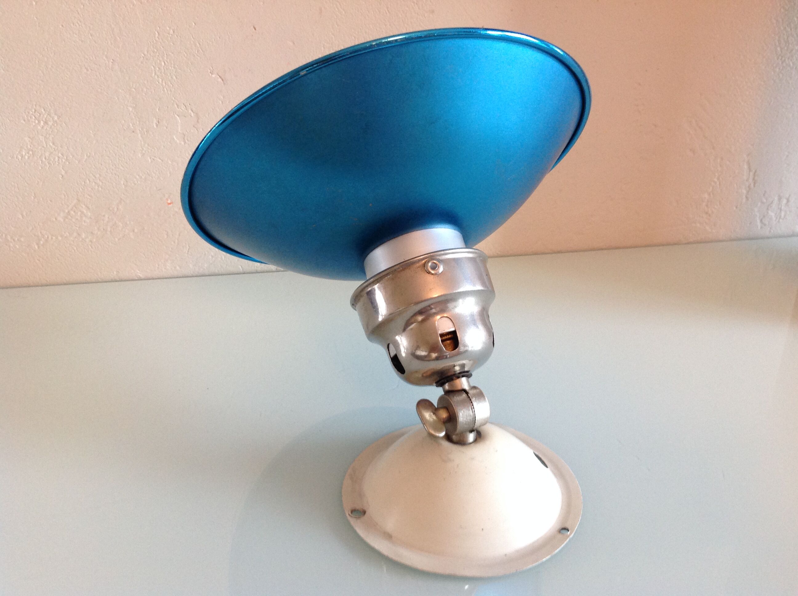 Adjustable metal wall lamp industrial style / vintage 60s