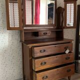 Coiffeuse commode victorienne, Miroirs triptiques, UK, 1900