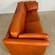 Vintage retro Danish 3 person cognac leather sofa