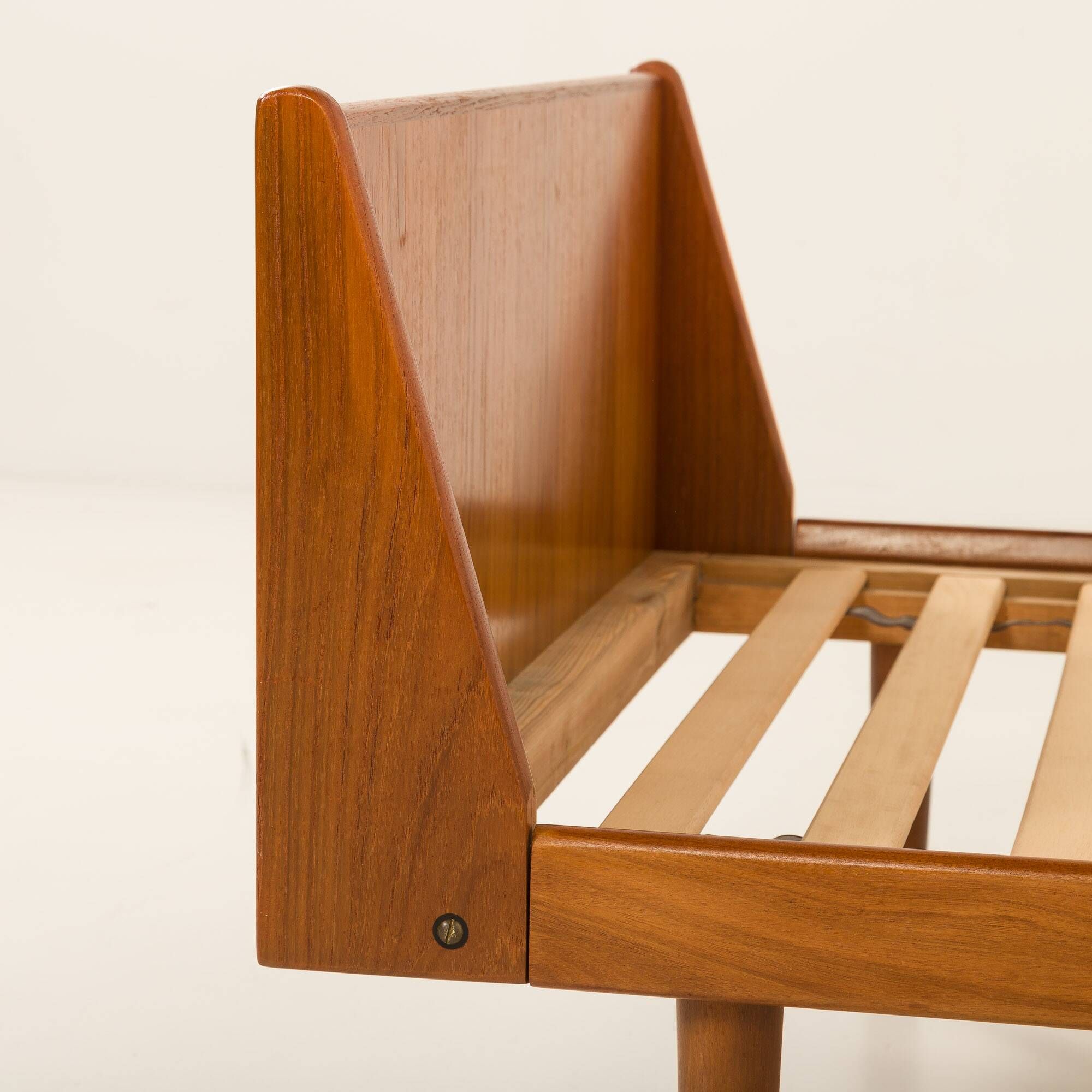 Danish mid century teak bed, 1960s