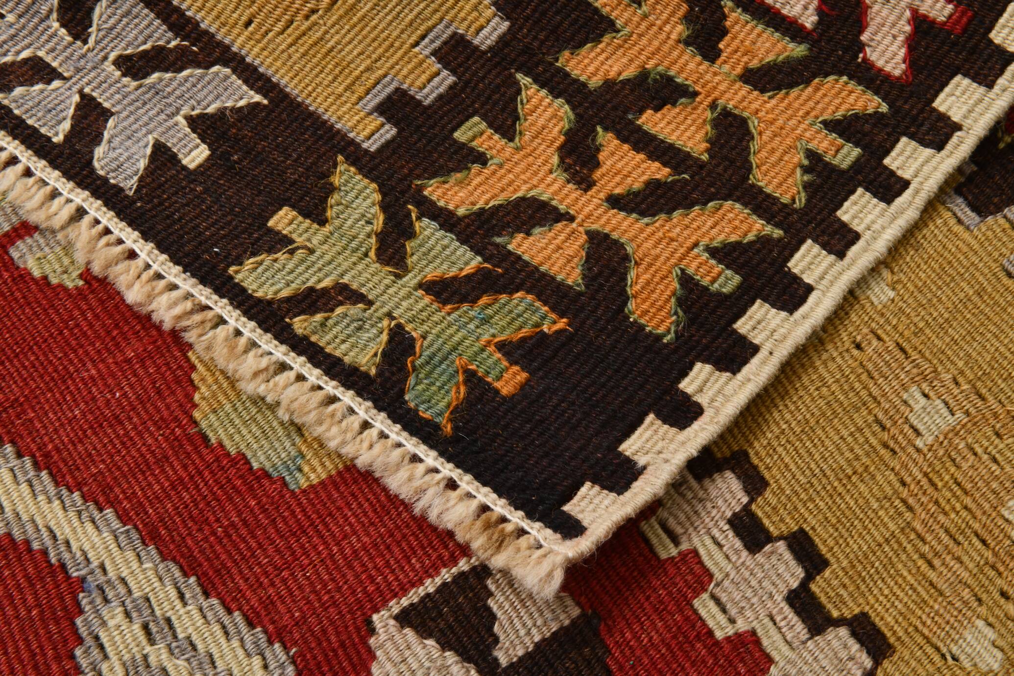 3x5 Small Size Vintage Kilim Area Rug, Ethnic Pattern Kilim, 95x143 cm