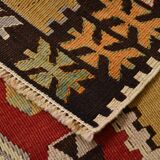 3x5 Small Size Vintage Kilim Area Rug, Ethnic Pattern Kilim, 95x143 cm