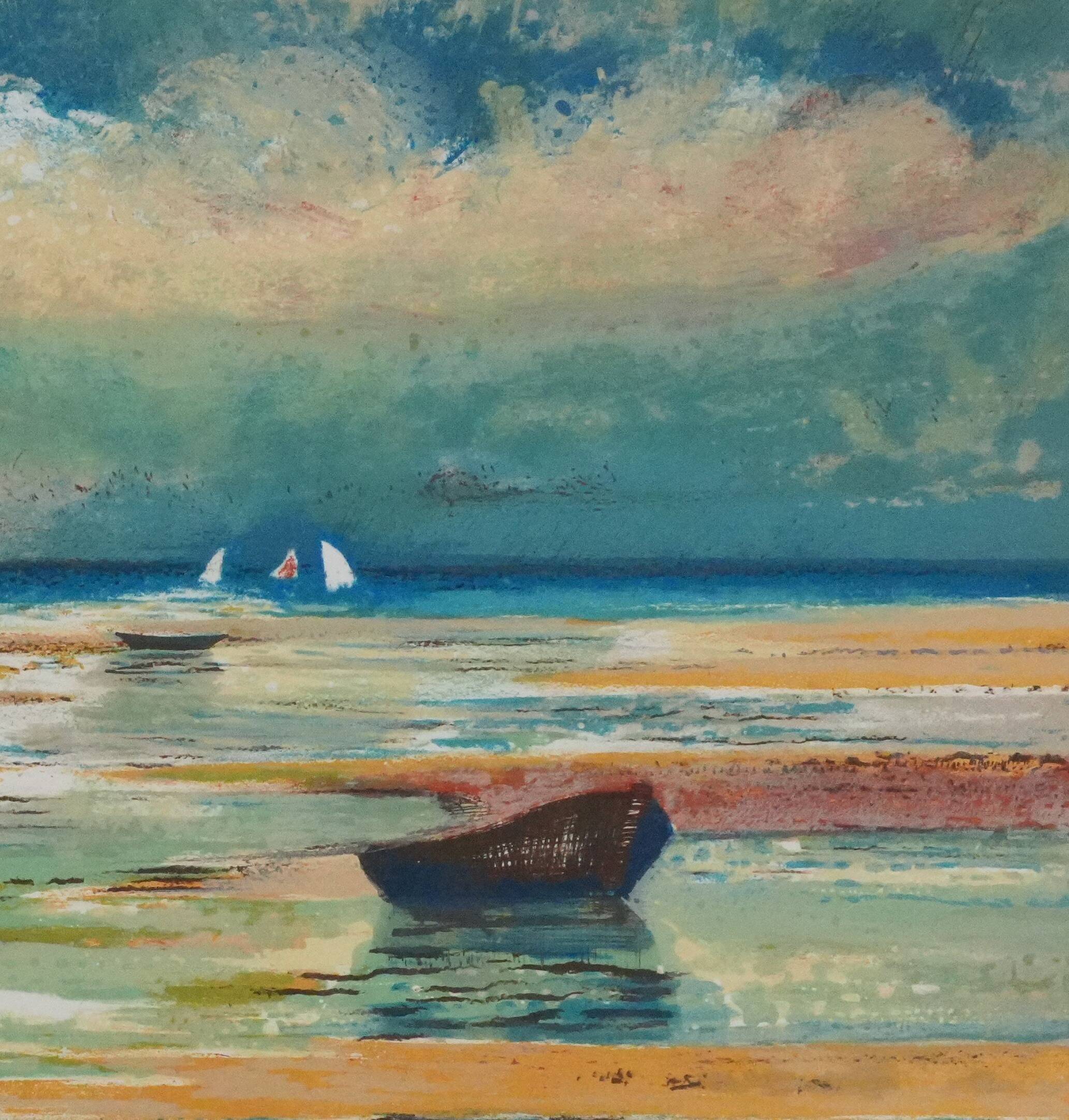 Paul Collomb: Marine air, original signed lithograph.