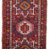 Ancient persian carpet karajeh handmade 66cm x 110cm 1920s, 1c745