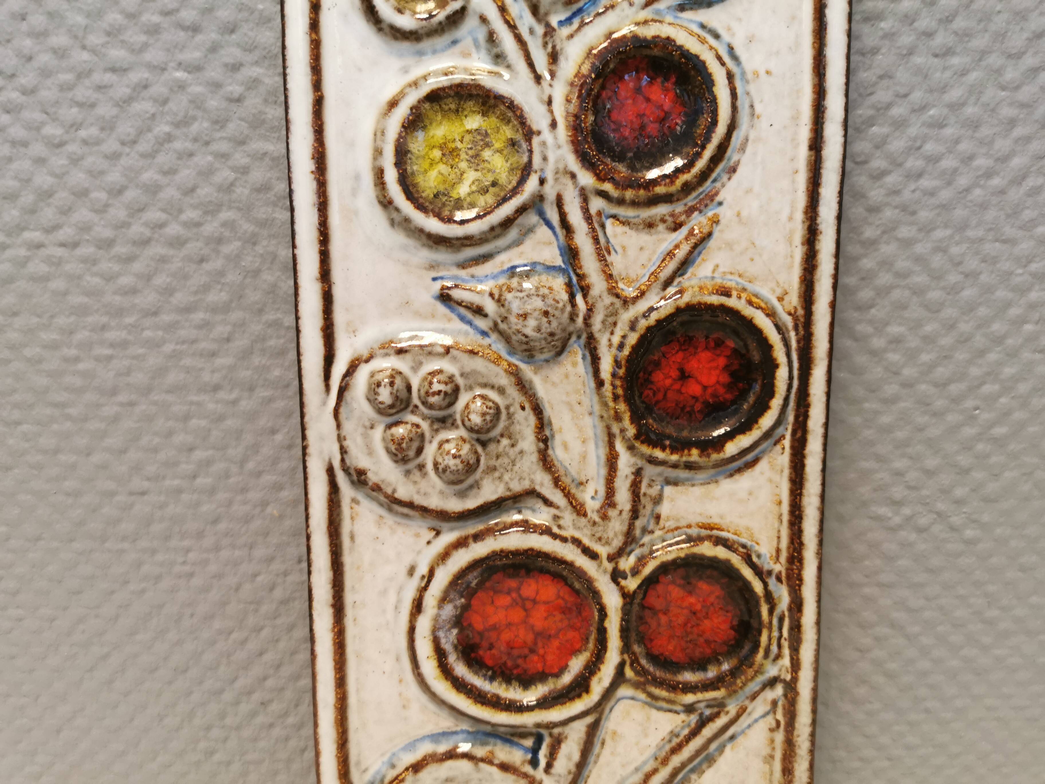 wall relief designed by Noomi Backhausen for Danish Søholm ceramics 1960-70s.