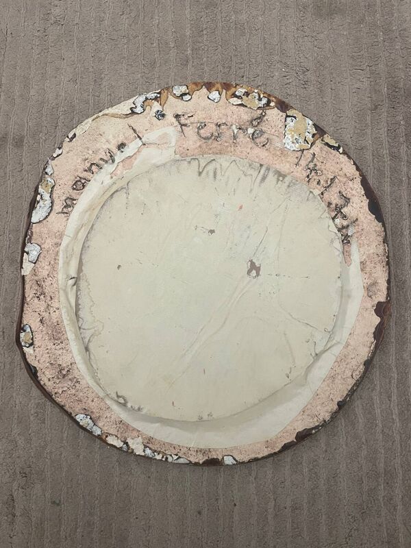 Miroir en céramique signé Ferré 1974