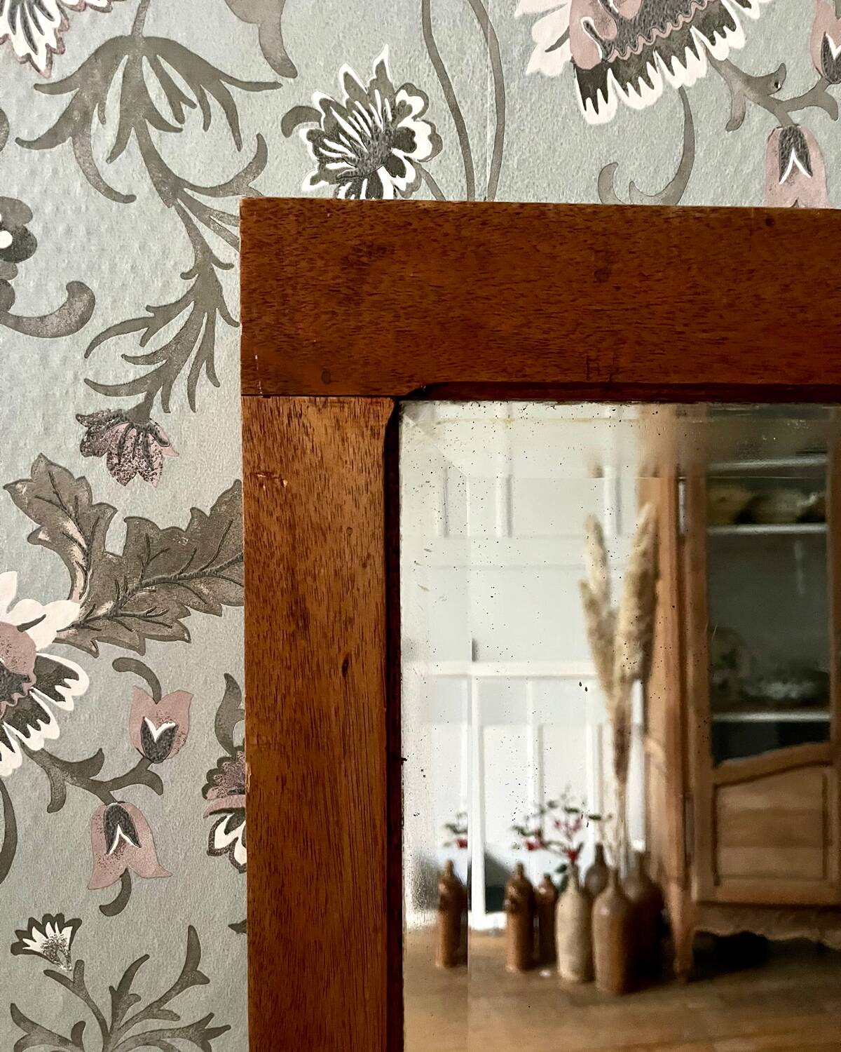 Large rectangular beveled mirror