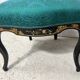 Pair of Napoleon III chairs in black lacquered wood, 19th century.