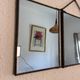 Vintage 1930 triptych mirror barber hairdresser young dancer woman - 19 x