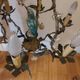 Chandelier cage décor birds and flowers in Meissen porcelain