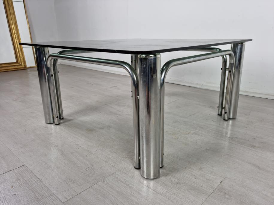 Vintage chrome coffee table