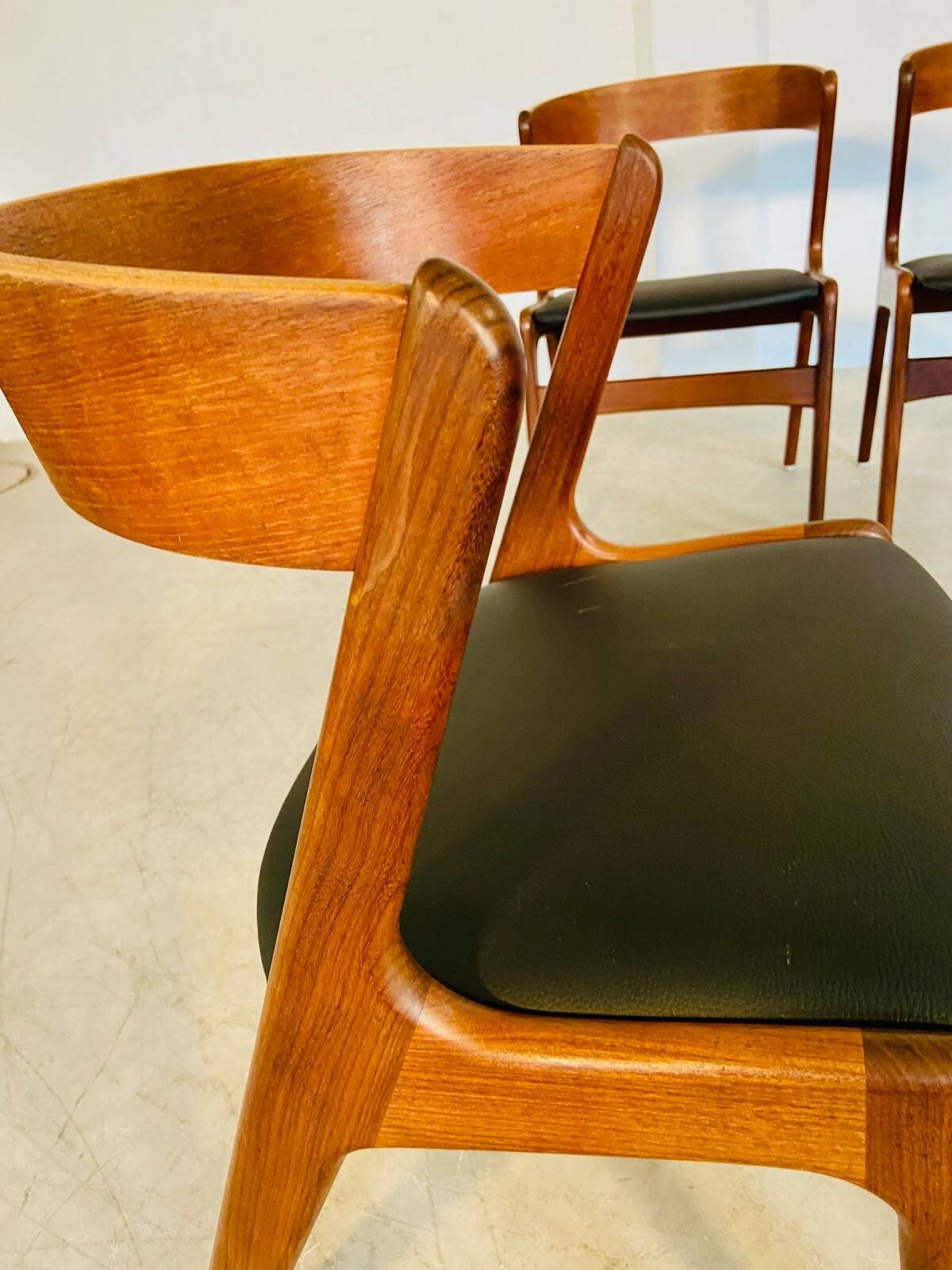 Chaises à manger vintage danoises par Kai Kristiansen pour Schou Andersens MøbelFabrik