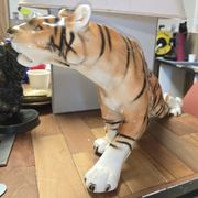 Large porcelain tiger ROYAL DUX – Czechoslovakia - Art Deco 1930