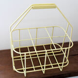 Yellow metal bottle holder