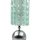 Lampe de table en verre moulé, Italie vers 1970