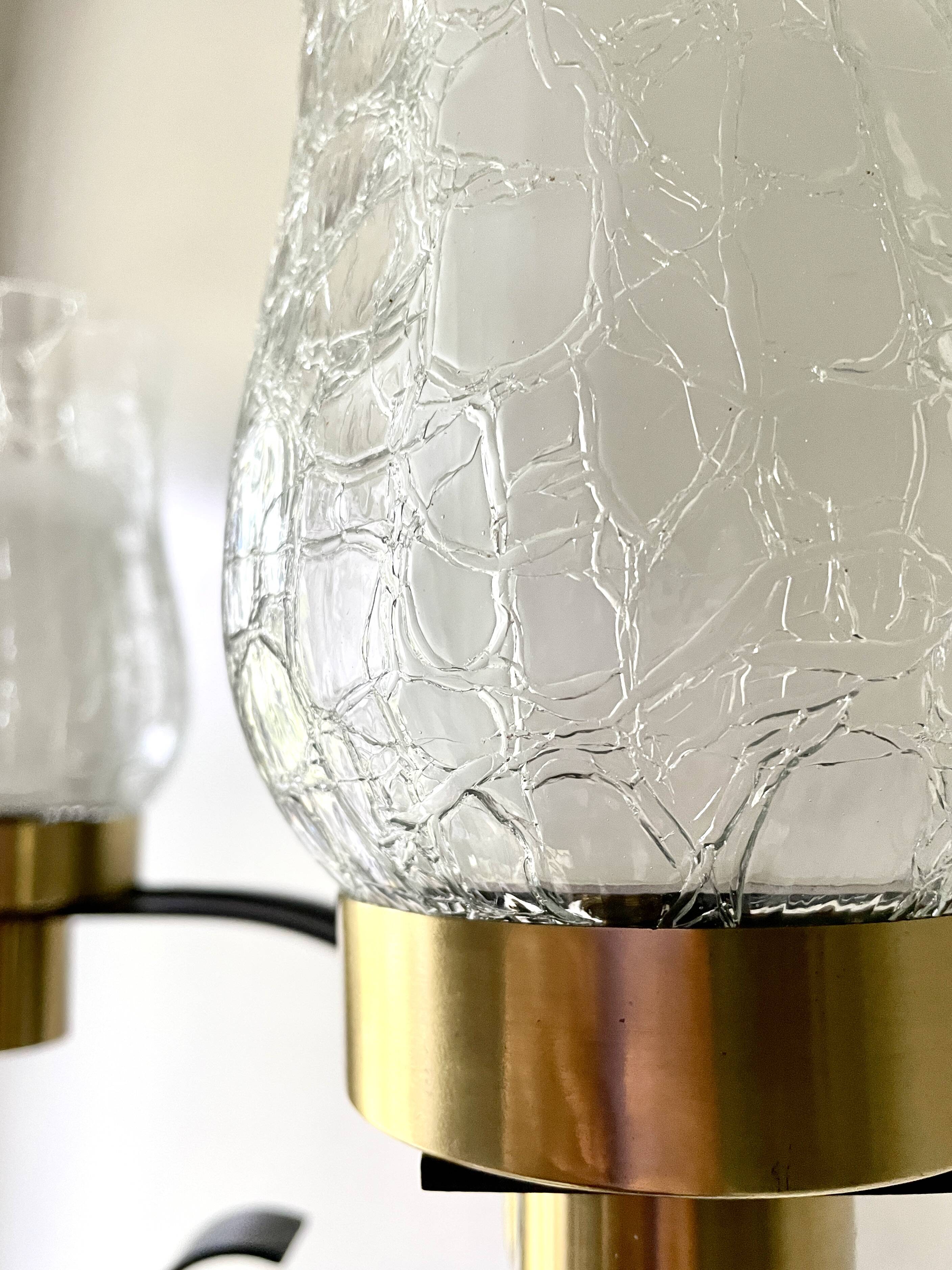 Large brutalist wall light by Jean Perzel