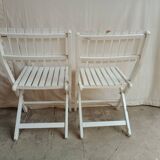 Vintage garden furniture R Gleizes in white painted wood