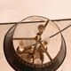 Gilded bronze and painted tin bouillotte lamp