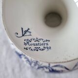 Plat compotier ancien moustiers jules vieillard bourdeux sur socle, fin 19è