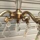 Exceptional bronze chandelier with crystal pendants in working order circa 1910