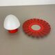 Red opaline glass wall sconces, Italy, 1960s