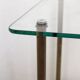 Small Regency-style side table, gold, glass & marble, 1970s.