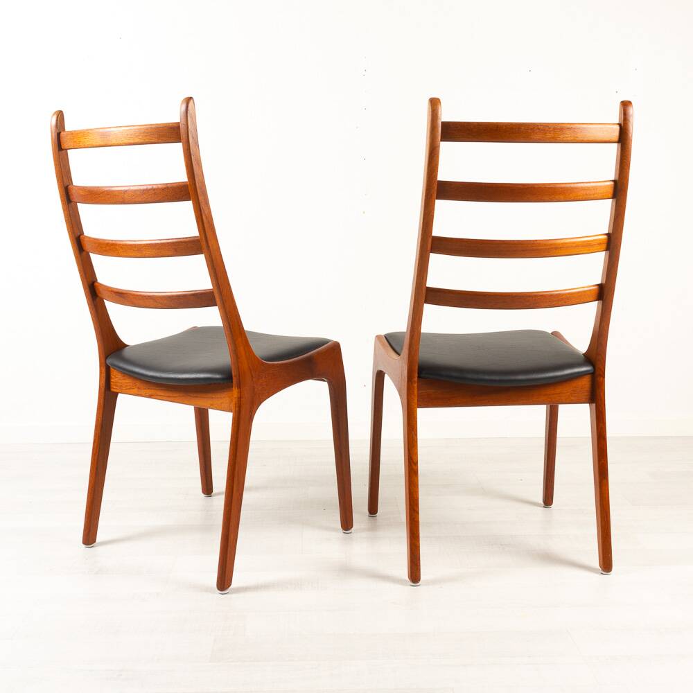 Vintage Danish Teak High-Back Dining Chairs by Korup Stolefabrik, 1960s, Set of 4
