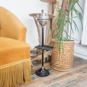 Vintage standing ashtray with tablet and 50s magazine door