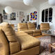 Lot de 5 chauffeuses en cuir vintage