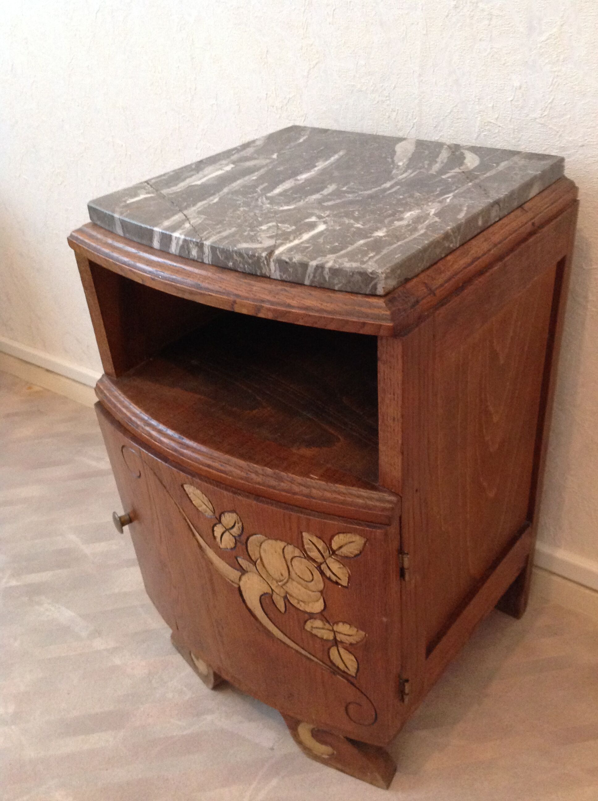 Chene bedside table / vintage 50-60s