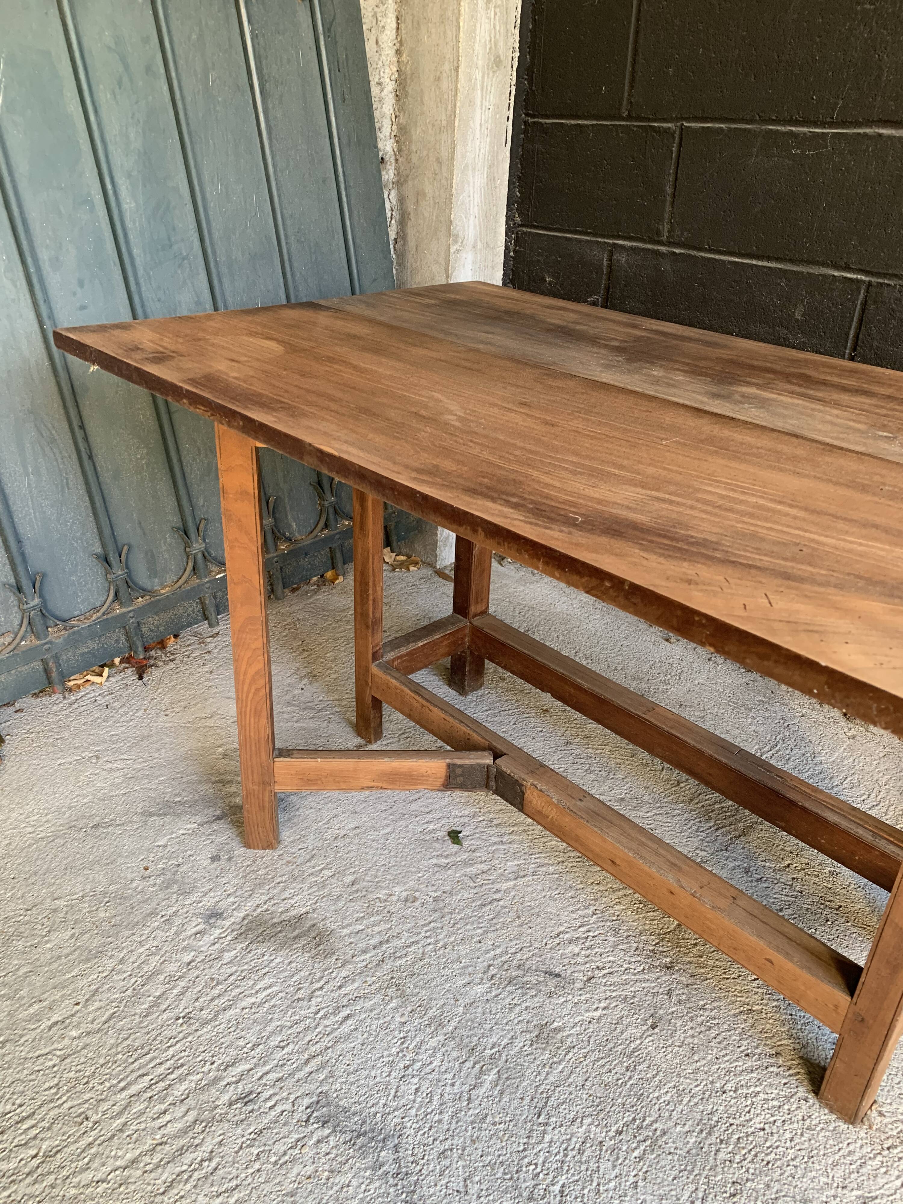 Solid wood table or console.