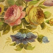 Round painted tin tray, Napoleon III