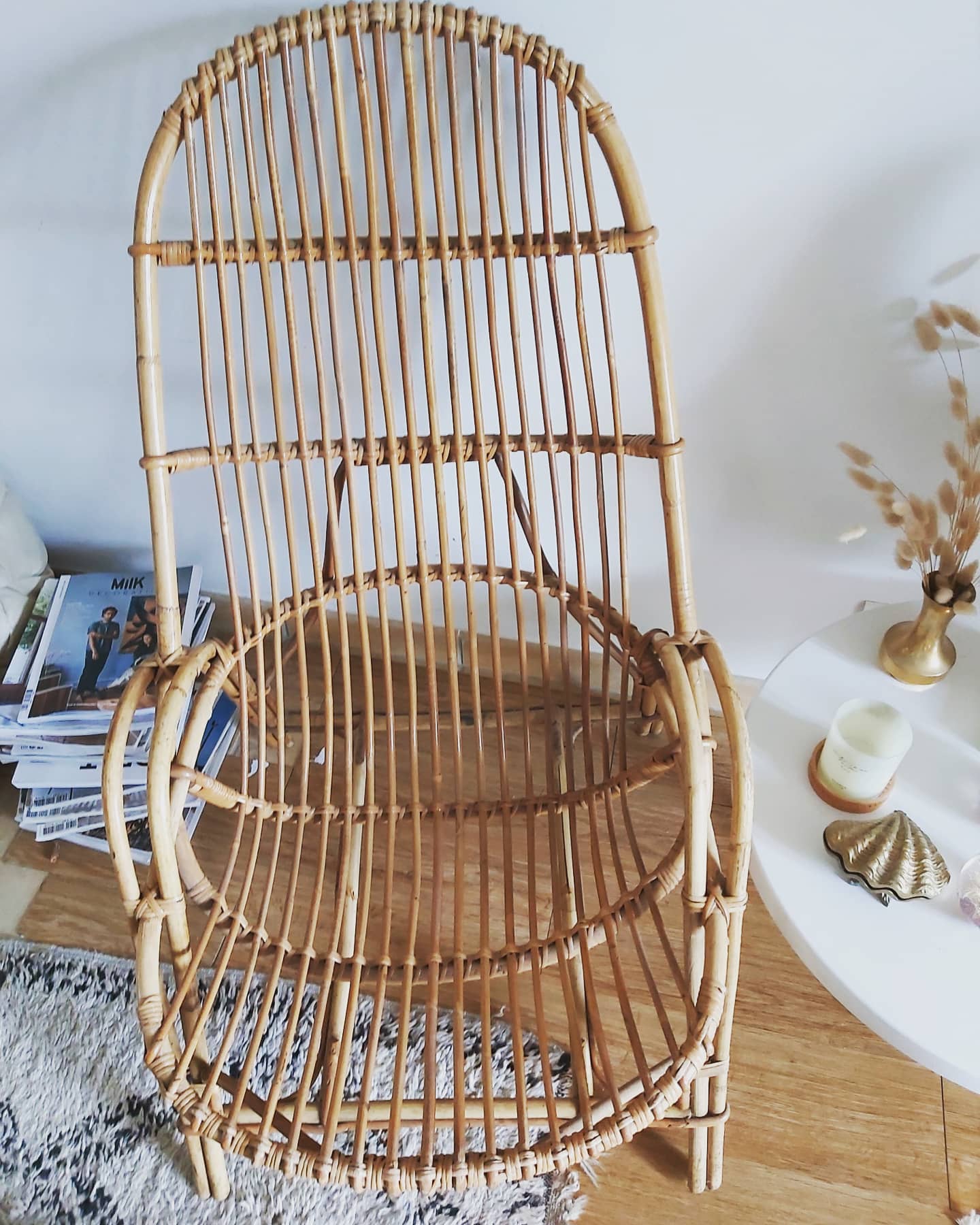 Vintage rattan armchair