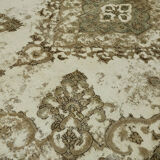 Handmade oriental unique 1980s 280 cm x 385 cm beige wool carpet