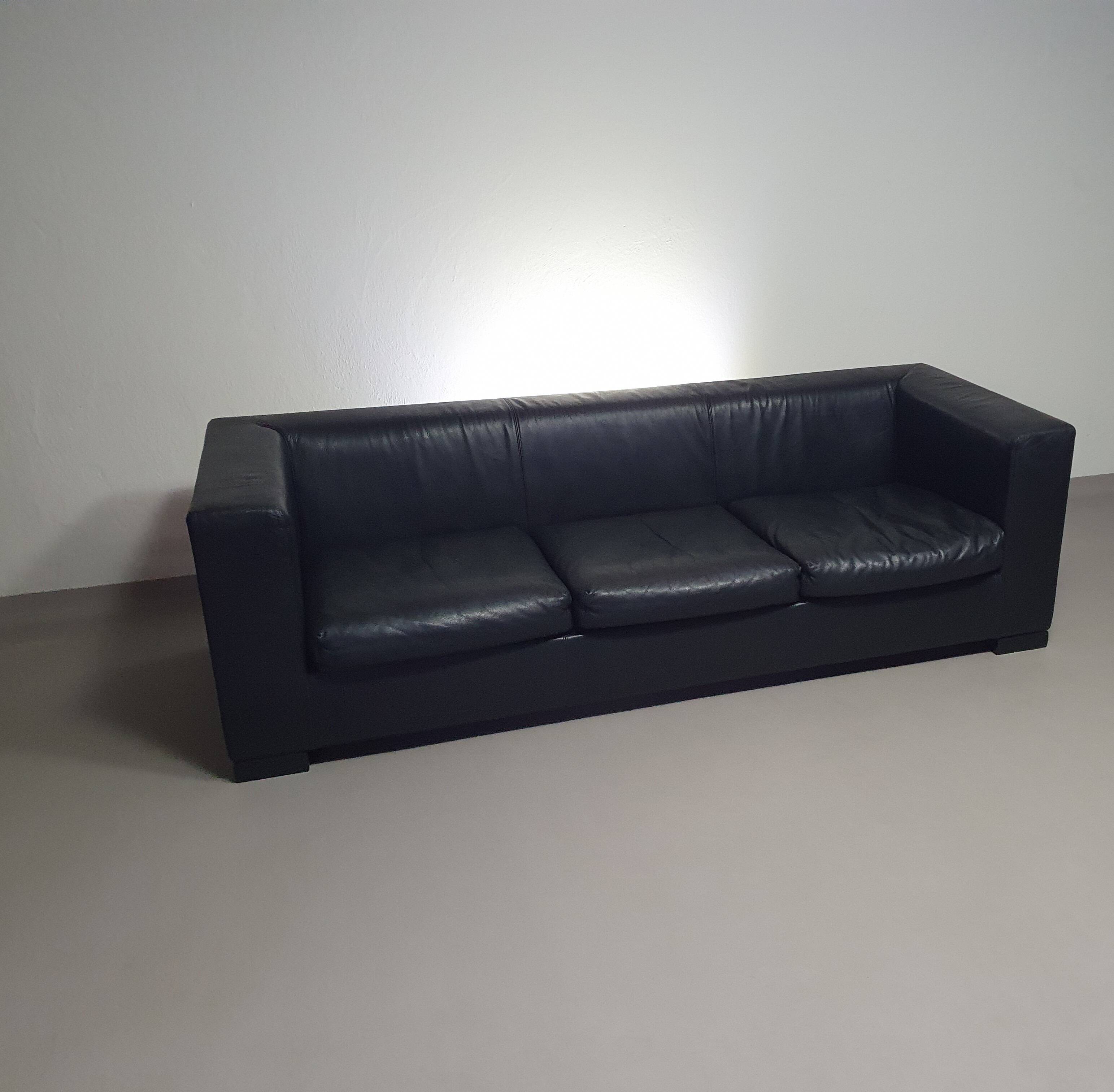 Wittmann leather sofa Camin by Paolo Piva