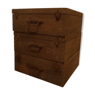 Set of wooden suitcases, 1950