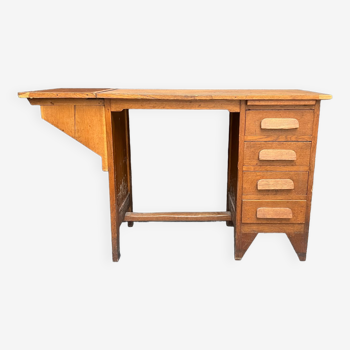 Bureau a abattant en chêne vers 1950