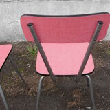 Set of 2 chairs in formica Red