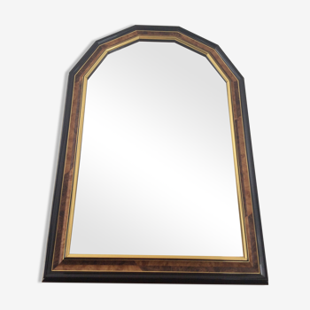 Miroir biseauté des années 70 cadre en bois 81x56cm
