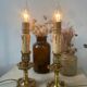Paire de lampes en bronze rocaille Louis XV