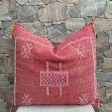 Cactus silk cushion cover: Handwoven Moroccan Sabra cushion