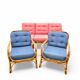 3-piece rattan living room