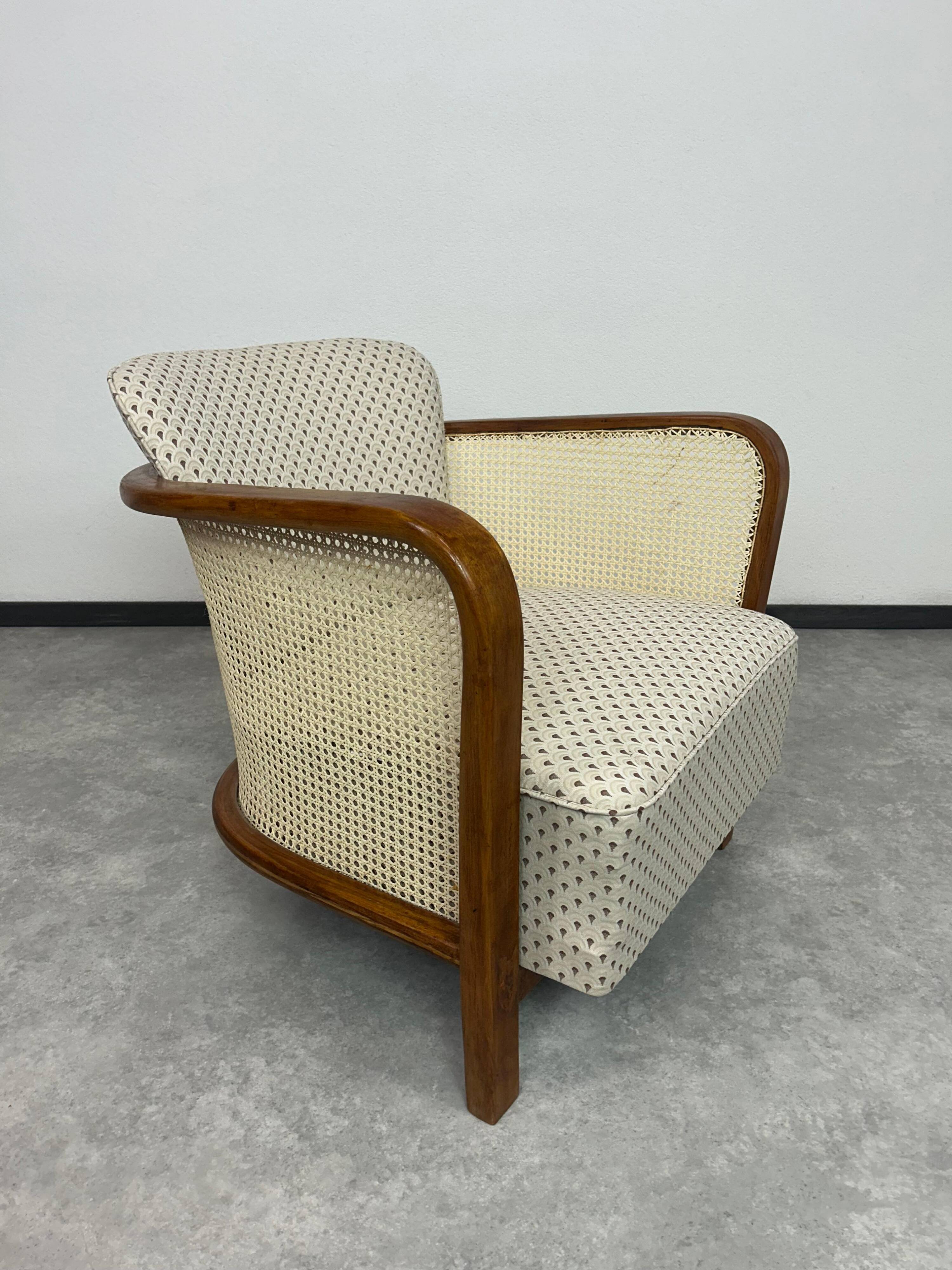 Art Deco Bauhaus armchairs by Lajos Kozma for Thonet Mundus