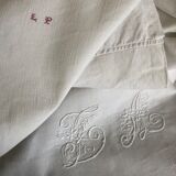 Old hemp cloth, MONOGRAM TA