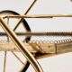 Brass-framed dessert trolley by Maison Jansen, France.