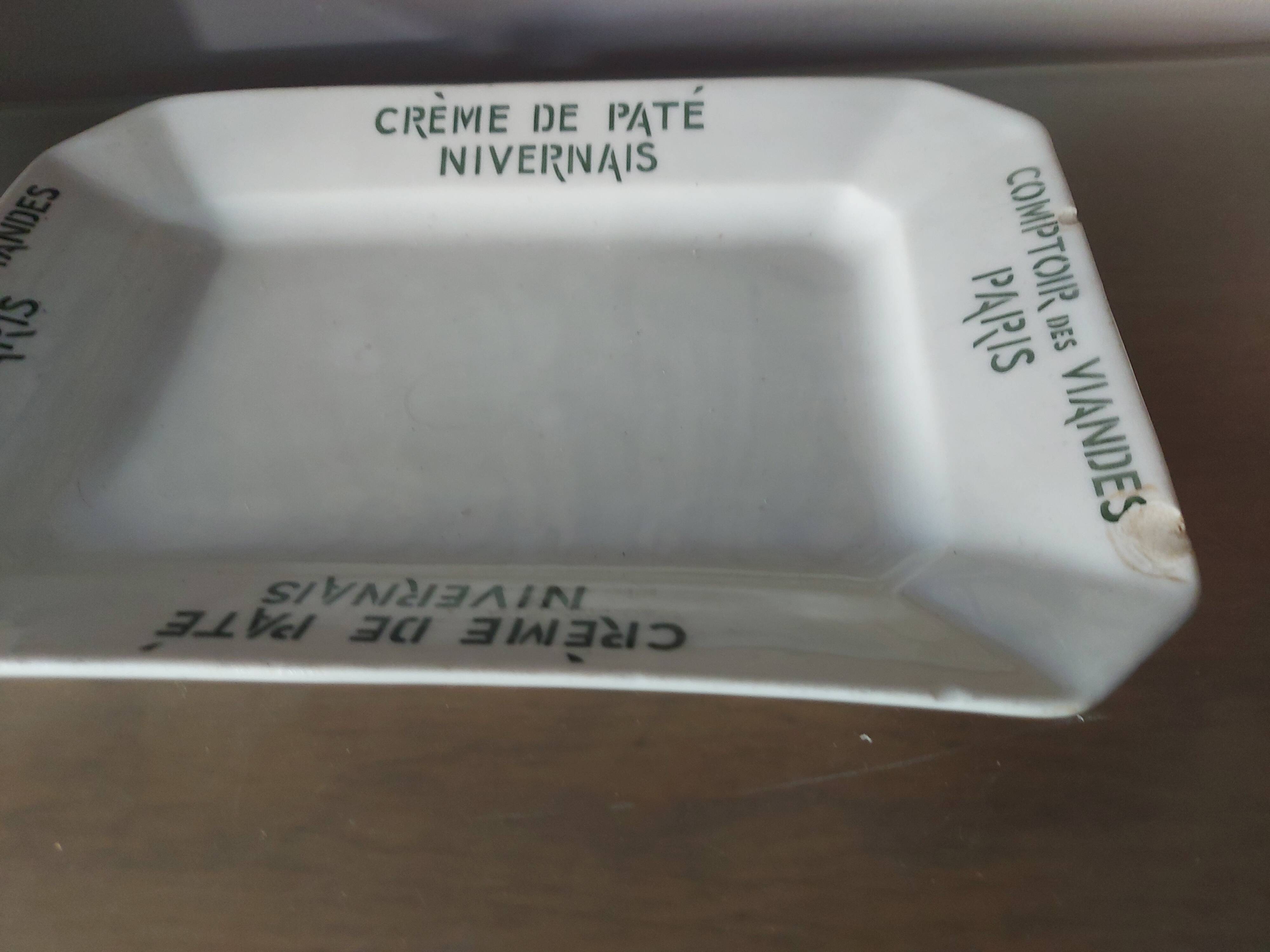 Advertising ceramic dish, meat counter, Paris